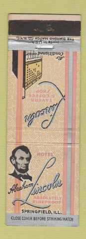 Matchbook Cover - Hotel Abraham Lincoln Springfield IL