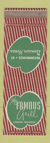Matchbook Cover - Famous Grill Lansing MI
