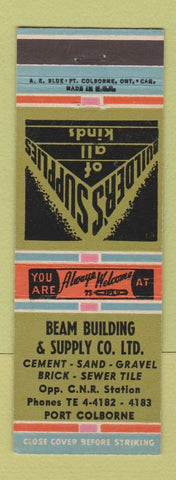 Matchbook Cover - Beam Building Supply Port Colborne ON