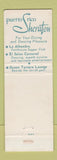 Matchbook Cover - Sheraton Hotel San Juan Puerto Rico