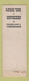 Matchbook Cover - Watt's Modern Cabins Toledo OH
