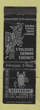 Matchbook Cover - Stevens Restaurant Los Angeles CA WEAR