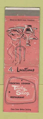 Matchbook Cover - Tasty Shop Restaurant Cleveland OH WORN