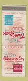 Matchbook Cover - Cabin in the Sky Towne House Buffalo NY WEAR