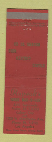 Matchbook Cover - Raywalt's BBQ Culver City Los Angeles CA