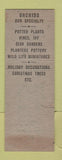 Matchbook Cover - Barrett Bros Florist Flowers nursery Cleveland OH WEAR