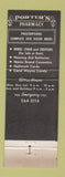 Matchbook Cover - Porter's Drug Moon Township PA WEAR