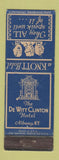Matchbook Cover - De Witt Clinton Hotel Albany NY WEAR