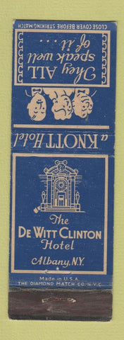 Matchbook Cover - De Witt Clinton Hotel Albany NY WEAR