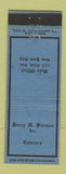 Matchbook Cover - Harry Stevens Catering New York City WEAR