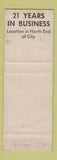 Matchbook Cover - Mickey's Restaurant Plattsburgh NY WORN