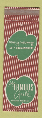 Matchbook Cover - Famous Grill Lansing MI