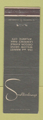 Matchbook Cover - Snellenburg's Atlantic City NJ