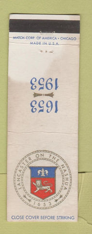 Matchbook Cover - Lancaster on the Nashua 1953 WORN