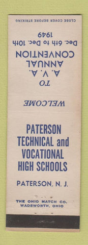Matchbook Cover - Paterson Technical Vocational High School Convention 1949 NJ