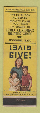 Matchbook Cover - Derby Shelton CT Community Chester Campaign WEAR