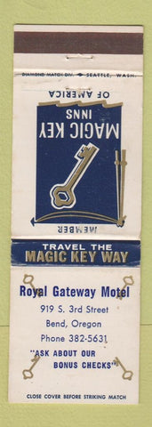 Matchbook Cover - Royal Gateway Motel Bend OR