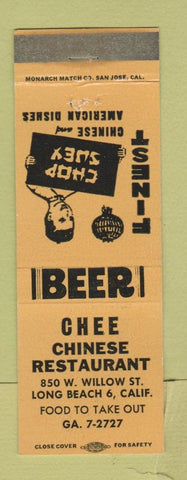 Matchbook Cover - Chee Chinese Restaurant Long Beach CA WEAR
