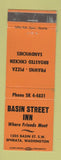 Matchbook Cover - Basin Street Inn Ephrata WA