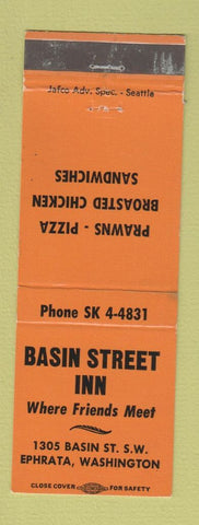 Matchbook Cover - Basin Street Inn Ephrata WA