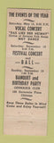 Matchbook Cover - Senefelder Male Chorus Chicago IL 1943 75th