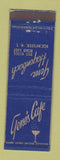 Matchbook Cover - Gene's Cafe Rochester NY WEAR