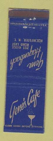 Matchbook Cover - Gene's Cafe Rochester NY WEAR