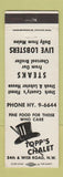 Matchbook Cover - Topp's Chalet WEAR