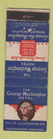 Matchbook Cover - George Washington Hotel New York City WEAR
