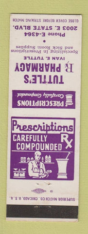 Matchbook Cover - Tuttle's drug Store Chicago?
