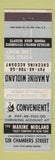 Matchbook Cover - Marine Midland Trust New York City