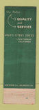 Matchbook Cover - Arlo's Citrus Juices Northridge CA WEAR