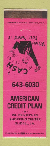 Matchbook Cover - American Credit Plan Slidell LA WEAR