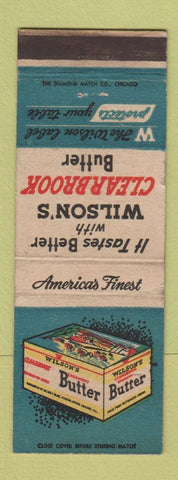Matchbook Cover - Wilson's Butter Clearbrook WEAR