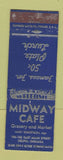 Matchbook Cover - Midway Cafe Delphi IN