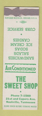 Matchbook Cover - The Sweet Shop Nashville TN SAMPLE WEAR