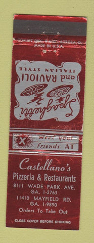 Matchbook Cover - Castellano's Pizza Restaurant Cleveland OH