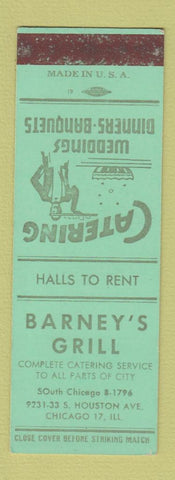 Matchbook Cover - Barney's Grill Chicago IL