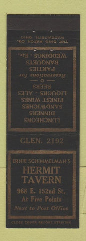 Matchbook Cover - Hermit Tavern