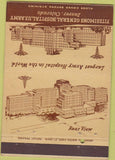 Matchbook Cover - Fitzsimons US Army Hospital Denver CO 40 Strike