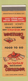Matchbook Cover - El Comedor Mexican Restaurant Long Beach CA