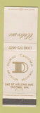 Matchbook Cover - Doric Motor Hotel Tacoma WA