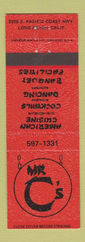 Matchbook Cover - Mr C's Chinese Restaurant Long Beach CA