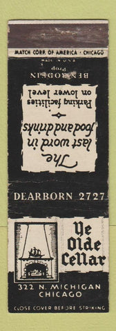 Matchbook Cover - Ye Olde Cellar Chicago IL WEAR