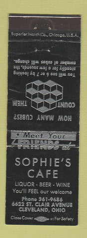 Matchbook Cover - Sophie's Cafe Cleveland OH WEAR