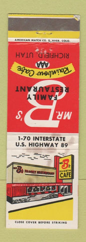 Matchbook Cover - Mr B's Restaurant Richfield UT Rainbow Cafe WEAR