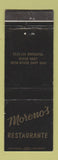 Matchbook Cover - Moreno's Restaurante Long Beach CA WEAR