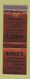 Matchbook Cover - Noble's Auto Parts Long Beach CA