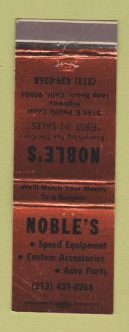 Matchbook Cover - Noble's Auto Parts Long Beach CA