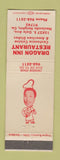 Matchbook Cover - Dragon Inn Restaurant Hacienda Heights CA WEAR